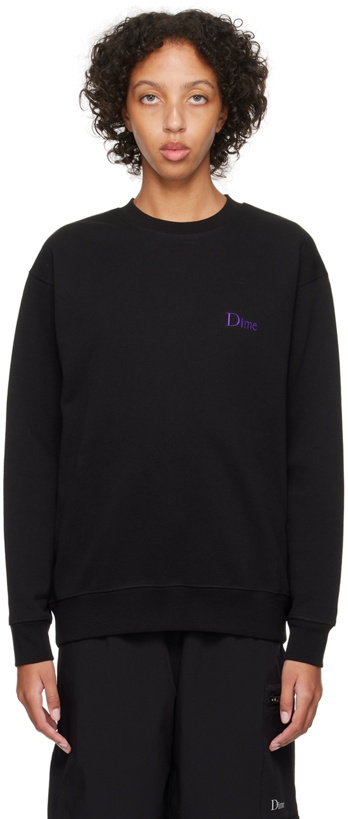 Photo: Dime Black Embroidered Sweatshirt