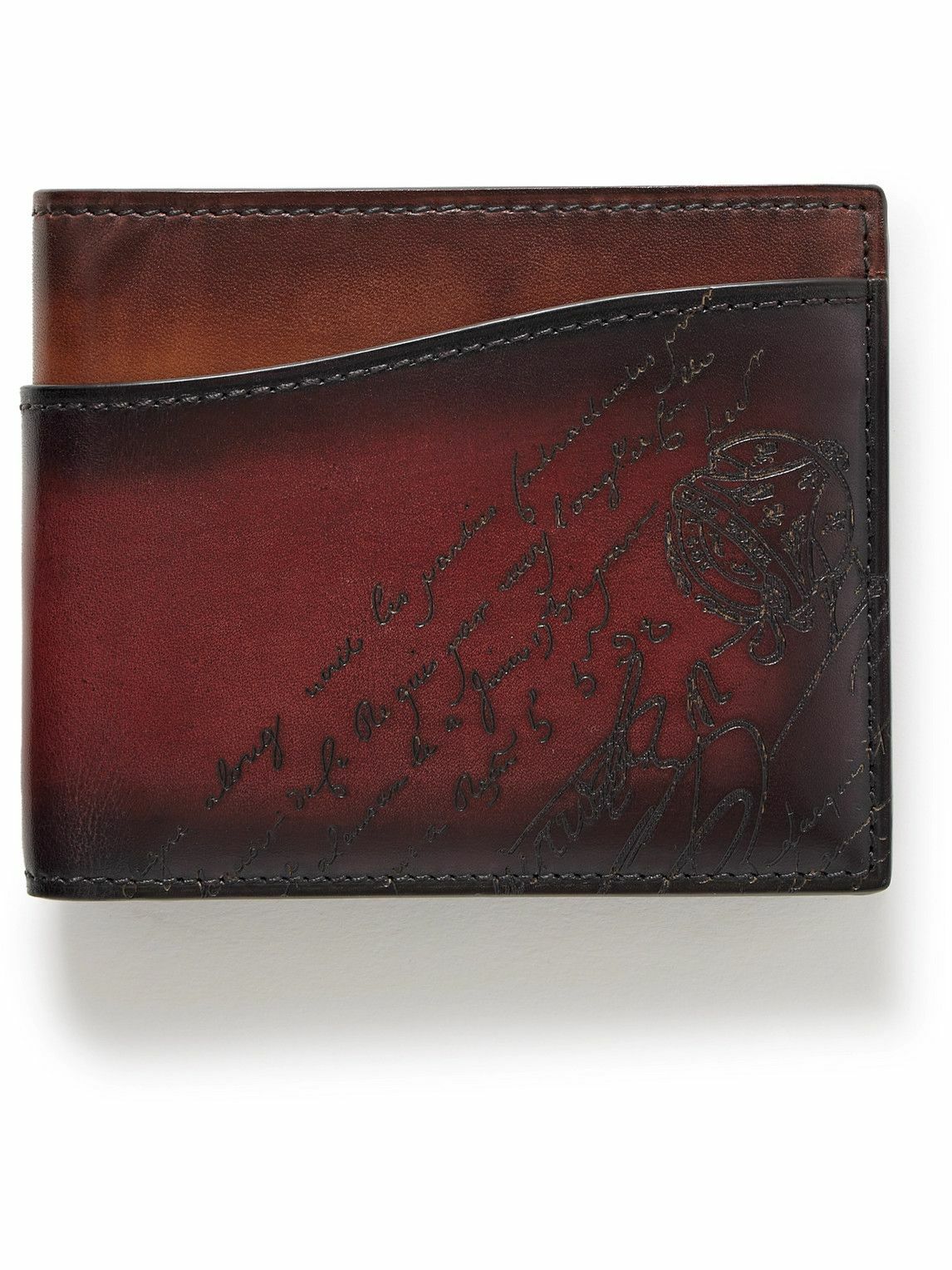 Berluti - Figure Scritto Venezia Leather Bifold Wallet with Berluti - Figure Scritto Venezia Leather Bifold Wallet with