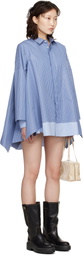sacai Blue Poplin Shirt Minidress