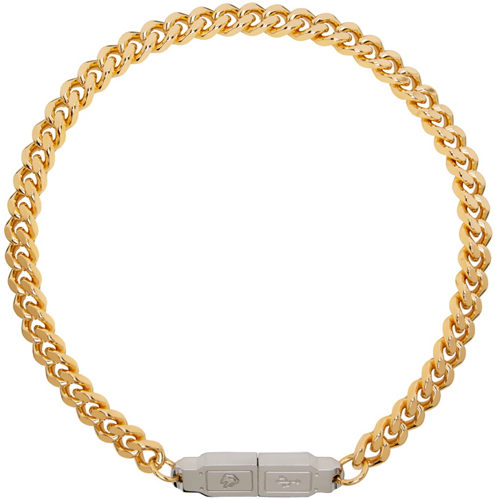 Photo: IN GOLD WE TRUST PARIS Gold & Silver USB Necklace