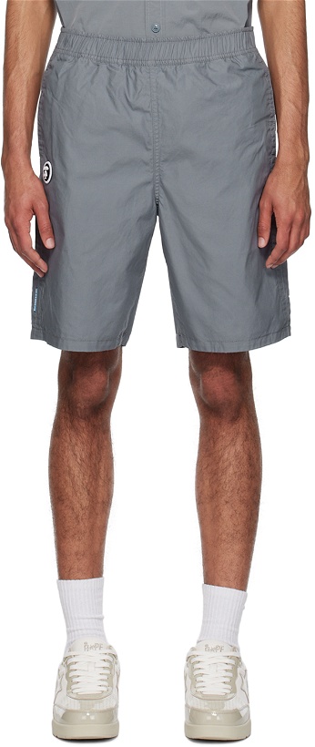 Photo: AAPE by A Bathing Ape Gray Camouflage Reversible Shorts