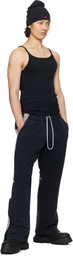 GREG ROSS Black Ribbed Tank Top