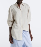 Toteme Striped oversized poplin shirt