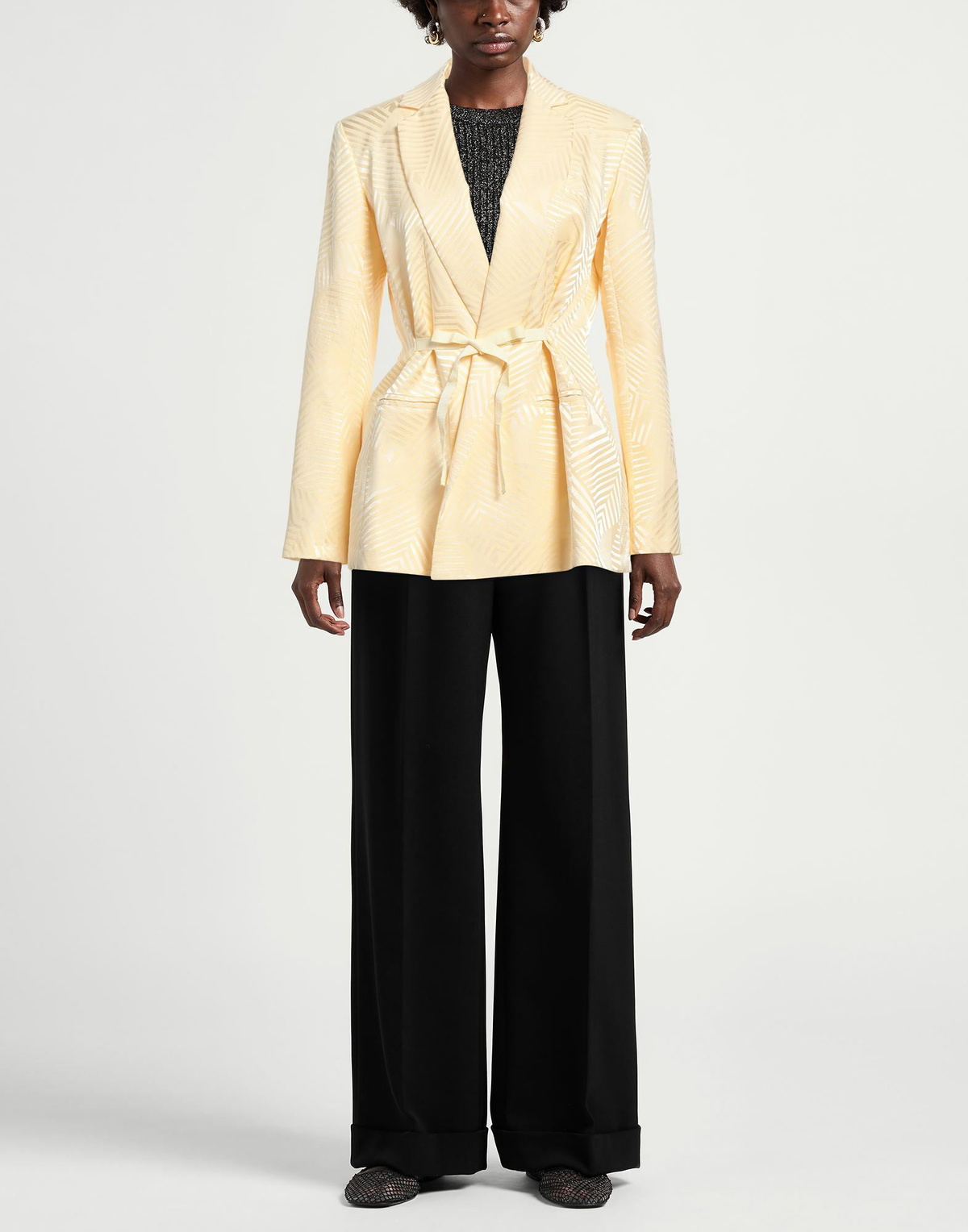 Manila Grace Womens Blazer in Yellow