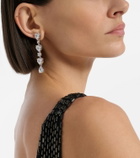 Self-Portrait Tiered embellished earrings