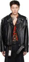 LU'U DAN Black L-D Perfecto Leather Jacket