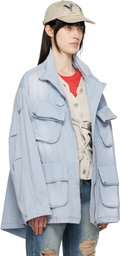 OPEN YY Blue Cargo Pocket Field Jacket