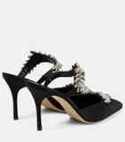 Manolo Blahnik Lurum 90 embellished satin mules
