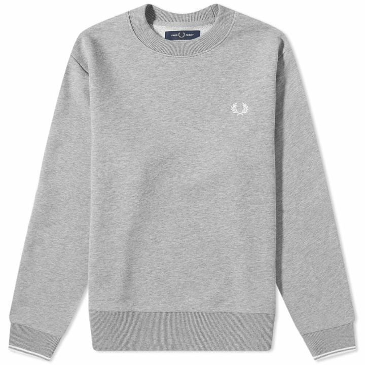 Photo: Fred Perry Authentic Men's Crew Sweat in Steel Marl