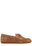 Stuart Weitzman Tinsley Suede Loafers Tan