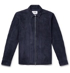 NN07 - Slim-Fit Suede Shirt Jacket - Blue