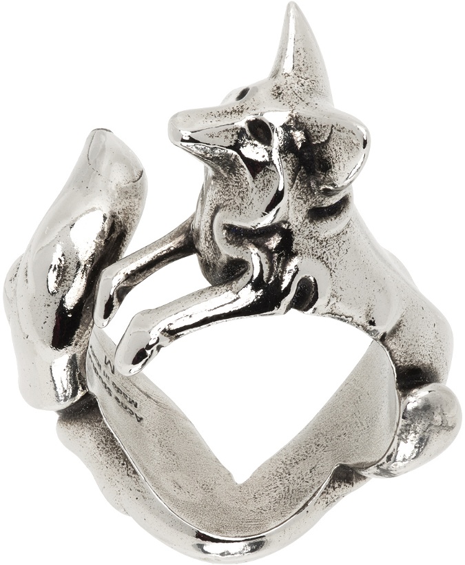 Photo: Acne Studios Silver Graphic Band Ring