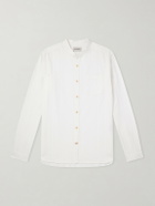 Oliver Spencer - Grandad-Collar Striped Cotton Shirt - White