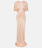 Victoria Beckham Isabella gathered satin gown