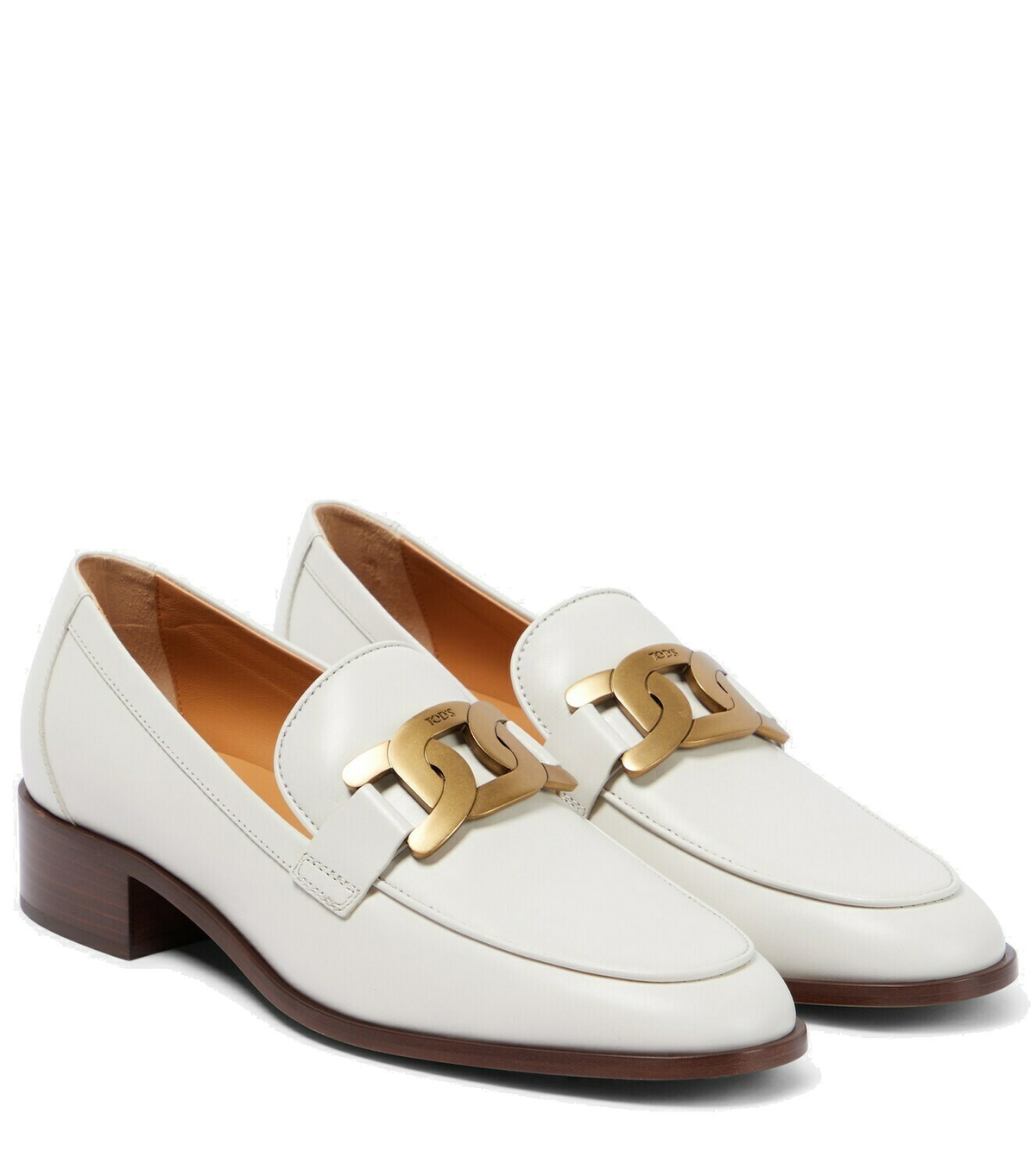 tod's embellished leather loafers