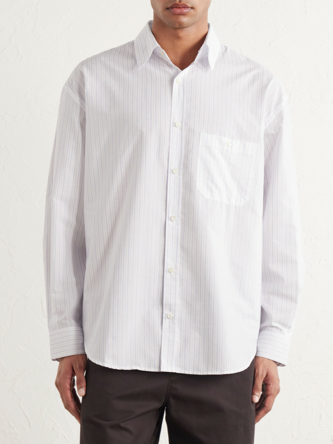 De Bonne Facture - Architect Striped Cotton-Poplin Shirt - White