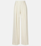 Ralph Lauren Collection Striped high-rise wool wide-leg pants