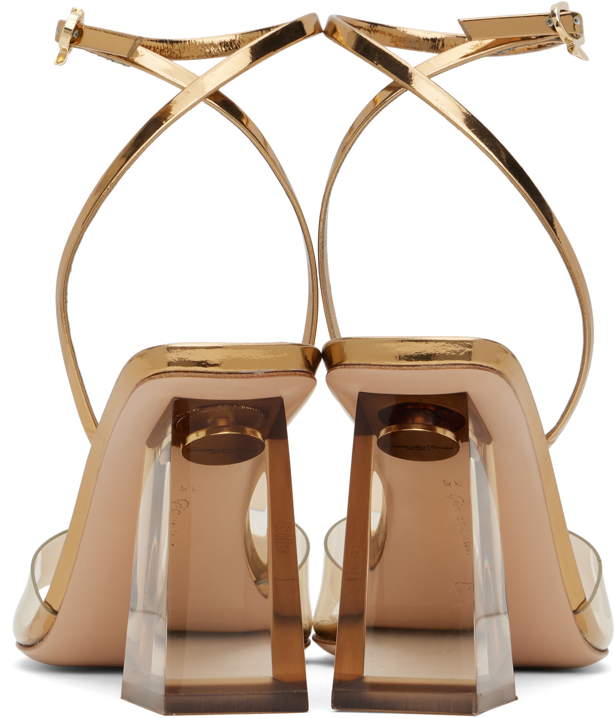 Gianvito Rossi Gold Cosmic 85 Heeled Sandals Gianvito Rossi