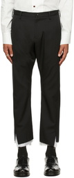 Sulvam Black Classic Slim Trousers