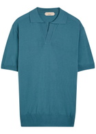 Aurélien Merino Wool Polo Shirt Light Green