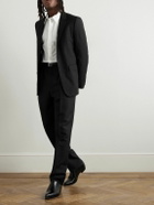CELINE - Keith Slim-Fit Pleated Wool and Mohair-Blend Twill Trousers - Black