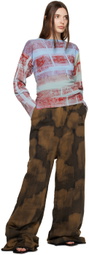 SC103 Blue Printed Long Sleeve T-Shirt