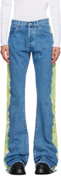 Sky High Farm Workwear Blue Painted Jeans