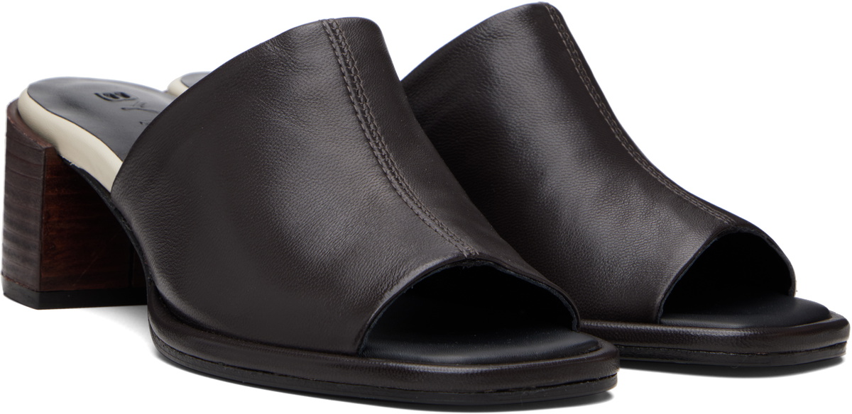 BY FAR Brown Francisco Lamb Nappa Leather Heeled Sandals
