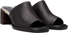 BY FAR Brown Francisco Lamb Nappa Leather Heeled Sandals