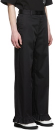 We11done Black Cotton Trousers