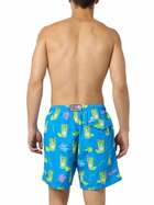 MC2 Saint Barth Man Lightweight Fabric Swim-shorts Lighting With Cryptopuppets Print | Cryptopuppets Special Edition