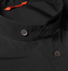 Barena - Grandad-Collar Cotton-Poplin Shirt - Men - Black