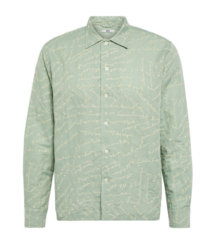 Photo: Bode - Powder cotton and linen shirt