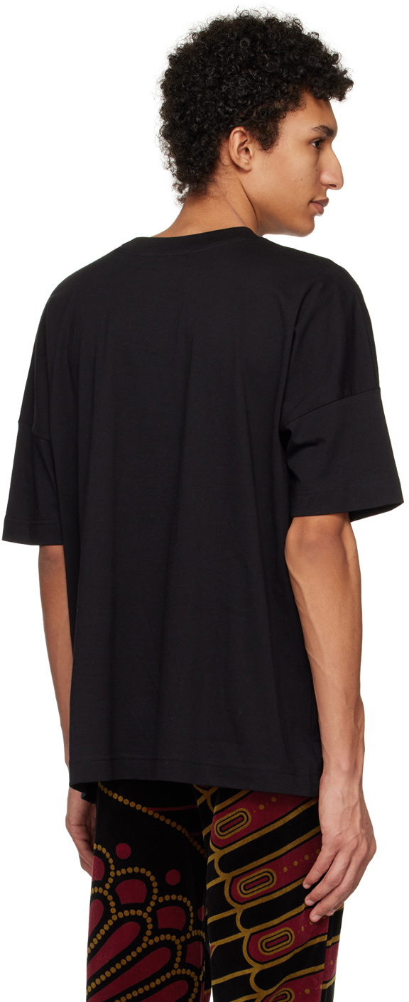 TSAU Black Printed T-Shirt