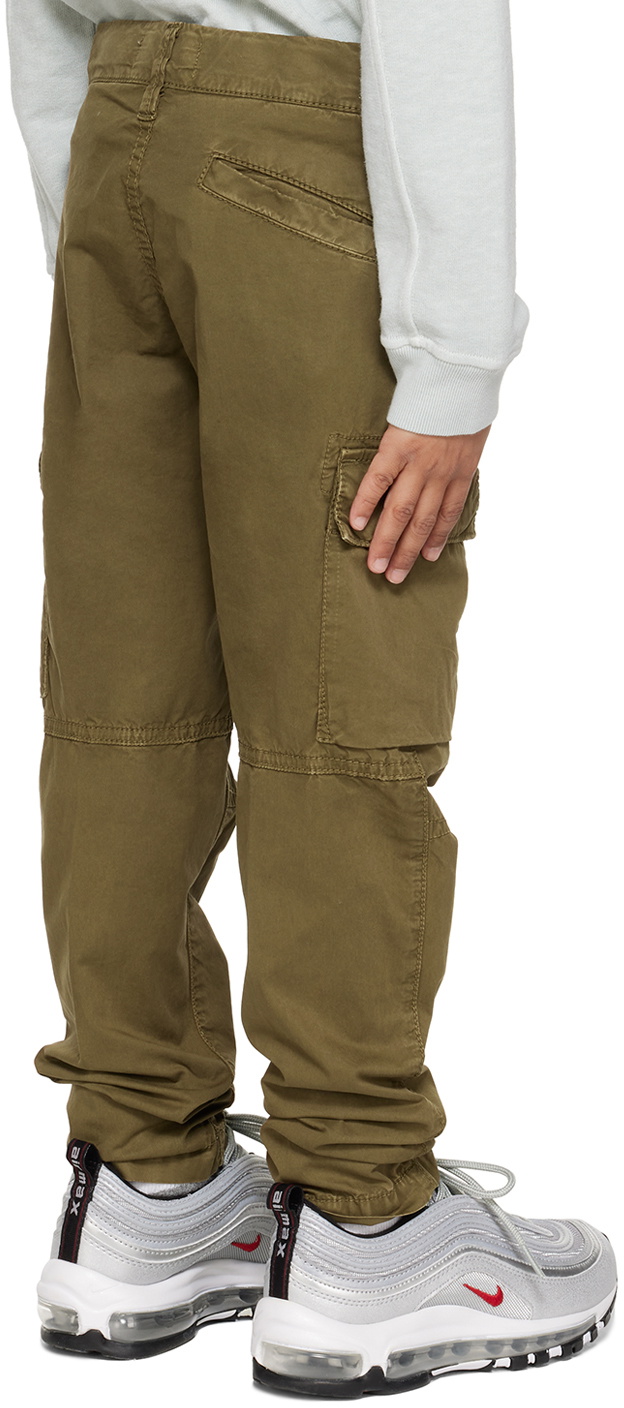 Stone Island Junior Kids Khaki Patch Cargo Pants
