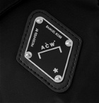 A-COLD-WALL* - Logo-Appliquéd Leather-Trimmed Shell Messenger Bag - Black