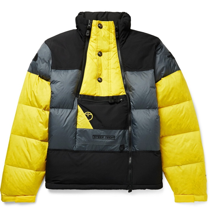 Photo: The North Face - Steep Tech Colour-Block Quilted Nylon-Ripstop Down Jacket - Yellow