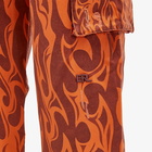 ERL Men's Flame Cargo Trousers in Orange