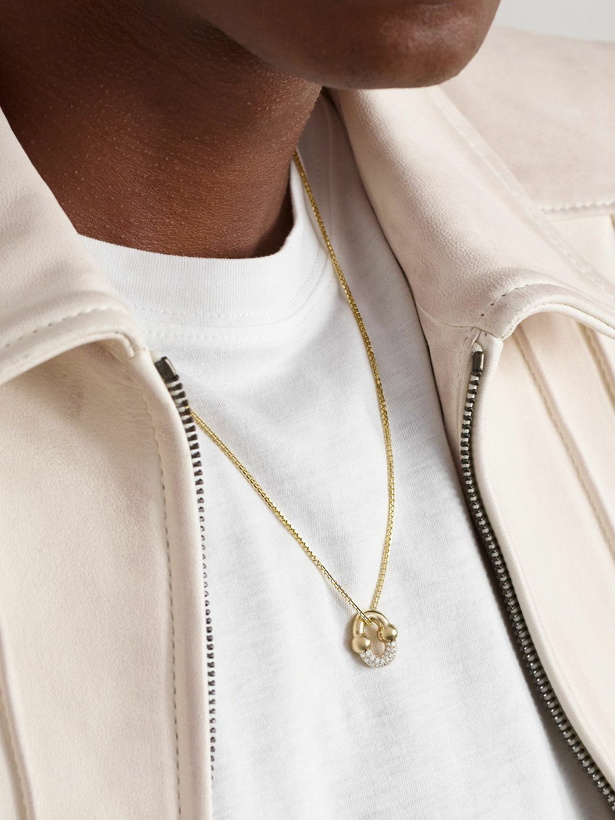Photo: Greg Yuna - Umlaut Half 18-Karat Gold Diamond Pendant