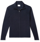 Norse Projects - Fjord Slim-Fit Merino Wool and Cotton-Blend Zip-Up Cardigan - Men - Navy