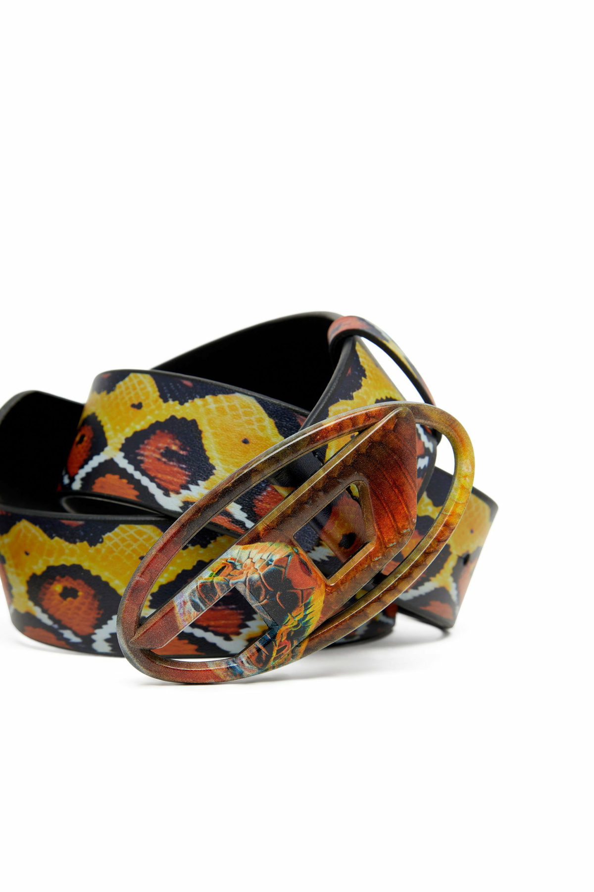 Diesel Snake Print Leather Belt B1098 - Cobra Snake Print Belt - Double J Saddlery main image 2