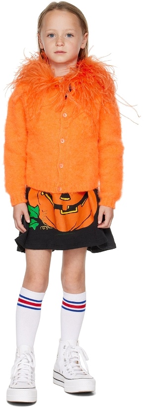 Photo: Mimi Wade SSENSE Exclusive Kids Orange Pumpkin Cardigan