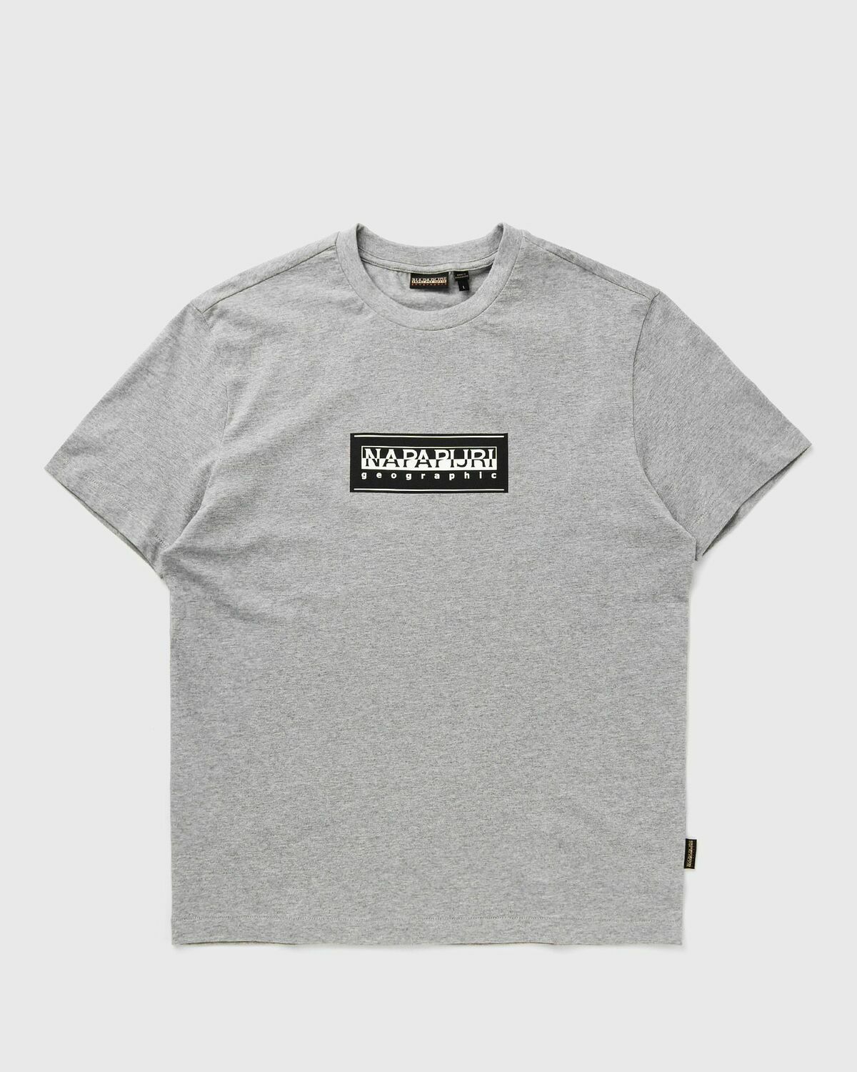 Napapijri S-BOX LOGO SS TEE Grey Mens Shortsleefe