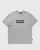 Napapijri S-BOX LOGO SS TEE Grey Mens Shortsleefe
