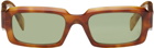 Prada Eyewear Tortoiseshell Rectangular Sunglasses