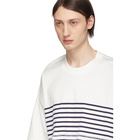 mastermind WORLD White Oversized Striped Logo T-Shirt