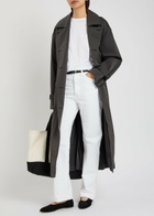 Toteme Double-breasted Belted Cotton-blend Poplin Trench Coat Black