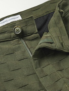 GENERAL ADMISSION - Straight-Leg Pleated Checked Cotton-Twill Jacquard Suit Trousers - Green