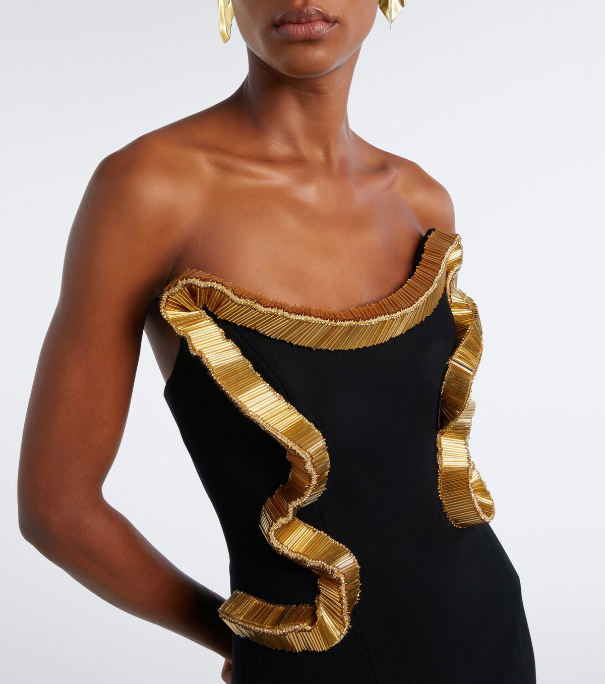 Rachel Gilbert Malik embellished gown