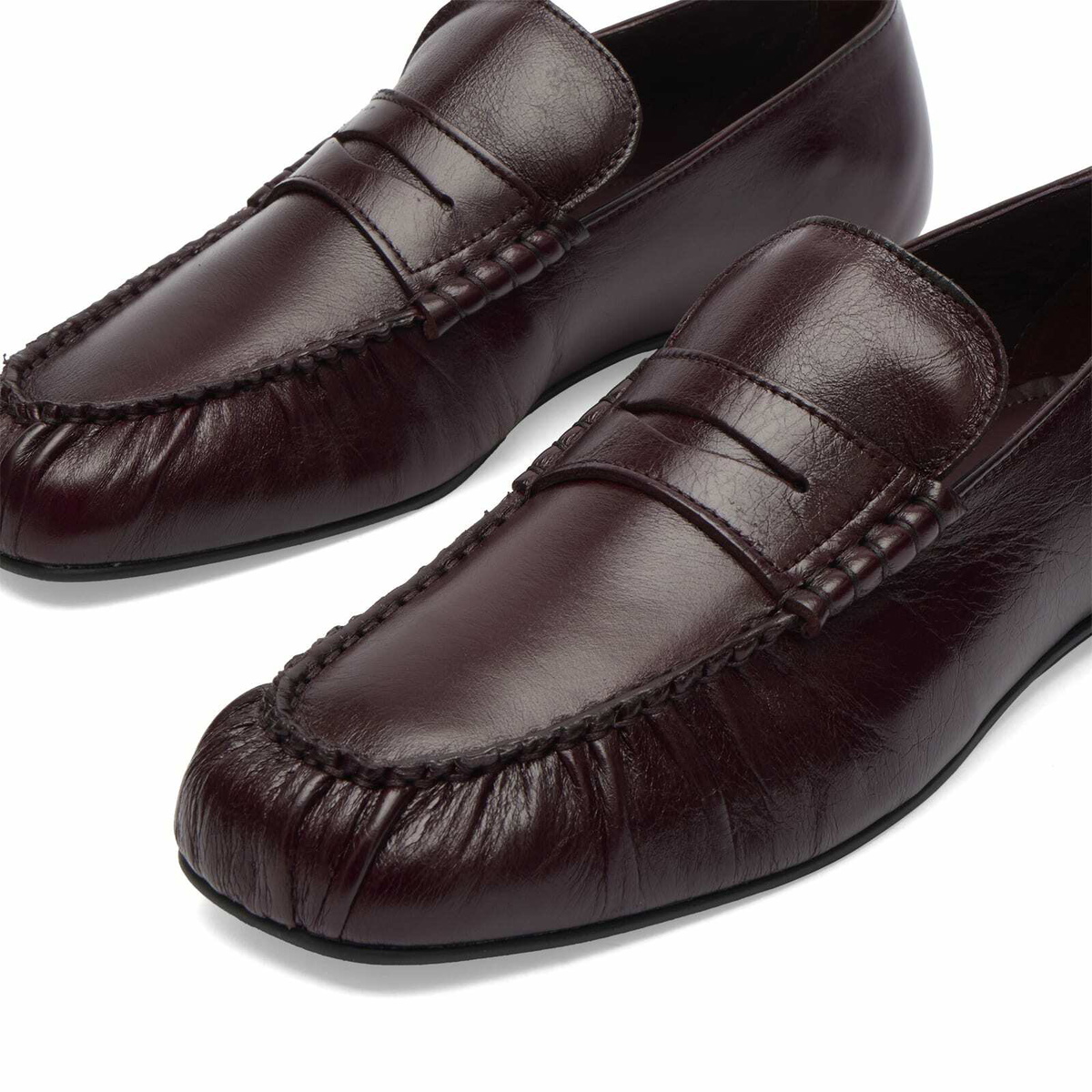ALOHAS Women's Aven Rift Leather Loafers in Rift Burgundy